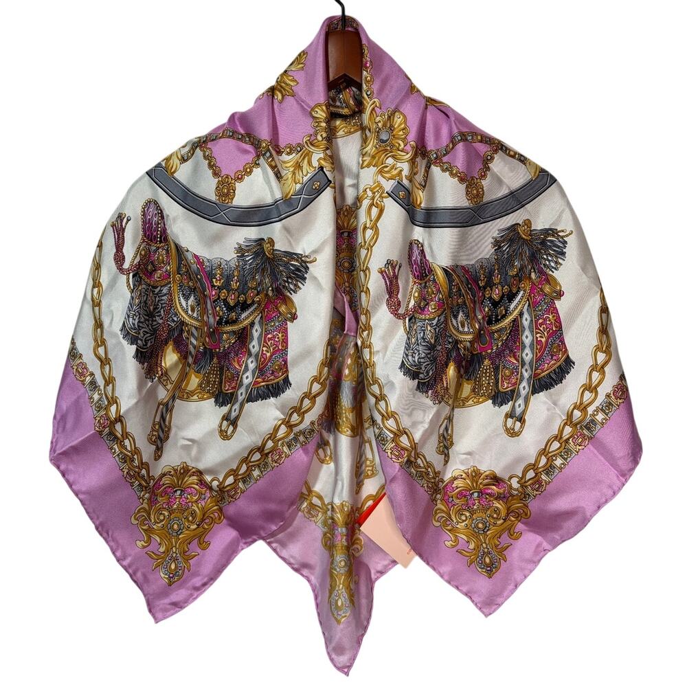 COCHNI ITALY 100% Silk Square Scarf Bandana Hijab Scarf | NEW with Tags